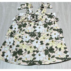 Mud Pie dress magnolia floral tank dress NWT 12-18m cotton gauze Easter muslin